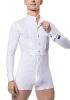 NERO Easy Button Stretch Shirt - Chemise-body avec boutons pression Couleur : White