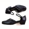 LINA 30 Black Leather - Sandale de West Coast Swing fermée