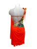 DS-Robe de danses latines imprimée et orange fluo T36/38 NEUVE