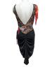 DS-Robe de danses latines dentelle noire et motifs papillons T38 NEUVE