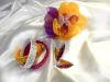 DS-Robe de danses latine dentelle et résille avec fleurs NEUVE T36/38