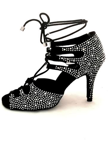 ALEGRIA 85 Negro Con Diamantes - Sandale à lacets