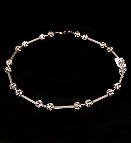 Collier TIANA perles strassées cristal