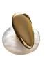 Bouton de Col (x1) - Pear Shaped Short Gold Short Shank