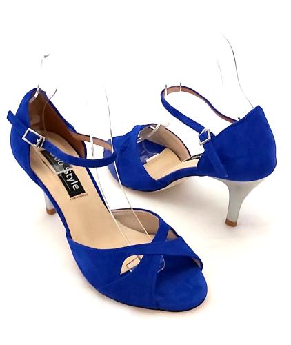 GEMMA 75 Blue Suede - Sandale tango