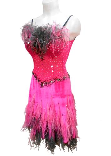 DV-Robe de danses latines rose et grise T38/40 occasion