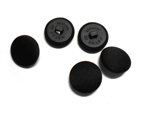Boutons de veste de Frac - satin noir diam.: 20mm